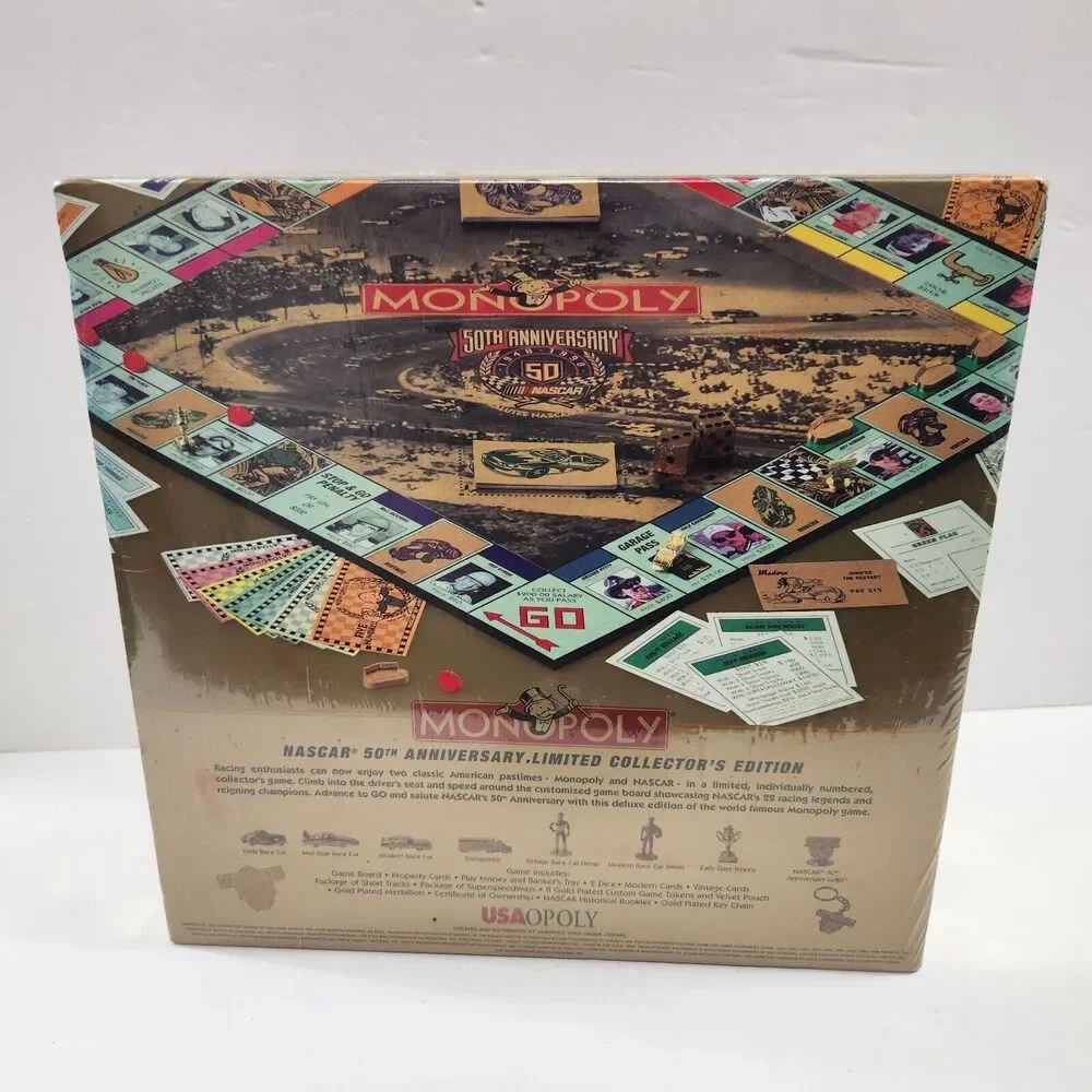 Monopoly 50th Anniversary NASCAR Limited Collector's Edition Brand New Sealed